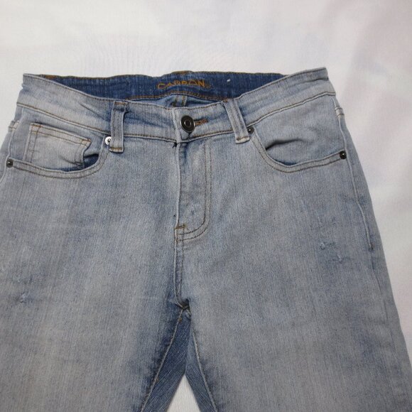 CARBON mens JEANS blue PANTS skinny FLEX zipper SIZE 29X29 - Picture 7 of 15